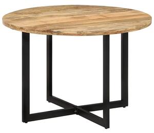 Kasani Round Solid Mango Wood Dining Table In Natural