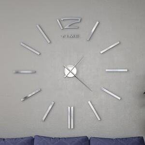 Alabama EVA Modern Design 3D Wall Clock In High Gloss Silver