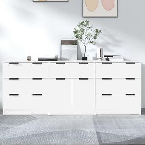 Bolivar Wooden Sideboard With 2 Doors 7 Drawers In White