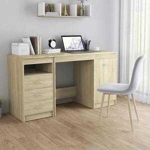 Giolla Computer Desk With 1 Door 3 Drawers In Sonoma Oak