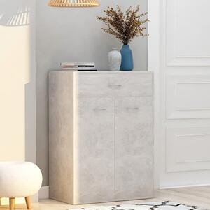 Cadao Wooden Shoe Storage Cabinet With 2 Doors In Concrete Effect