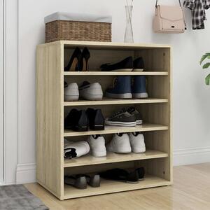 Barrera Wooden Shoe Storage Rack With 5 Shelves In Sonoma Oak