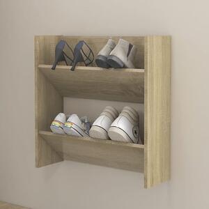 Adelio Wooden Wall Mounted Shoe Storage Rack In Sonoma Oak