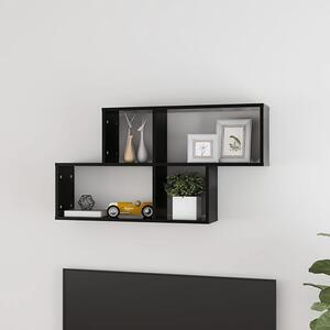 Akua Wooden Wall Cube Shelf In Black