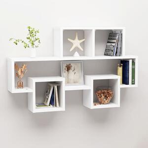 Quillon Car-Shaped Wooden Wall Shelf In White