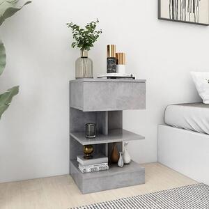Oluina Wooden Bedside Cabinet With 1 Drawer In Concrete Effect
