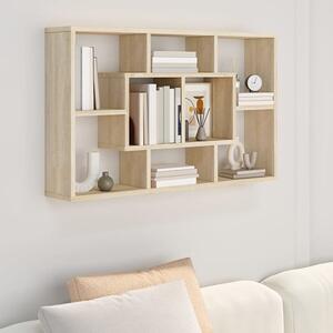 Darko Rectangular Wooden Wall Shelf In Sonoma Oak