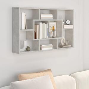 Darko Rectangular Wooden Wall Shelf In Concrete Effect