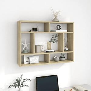Eissa Rectangular Wooden Wall Shelf In Sonoma Oak