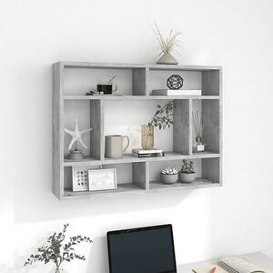Eissa Rectangular Wooden Wall Shelf In Concrete Effect