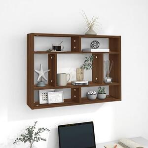 Eissa Rectangular Wooden Wall Shelf In Brown Oak