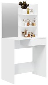 Basile Wooden Dressing Table With Mirror In White