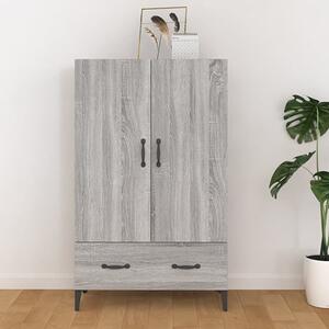 Narvel Wooden Highboard With 2 Door 1 Drawer In Grey Sonoma Oak