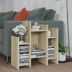 Faxon Wooden Side Table In With 6 Shelves In Sonoma Oak