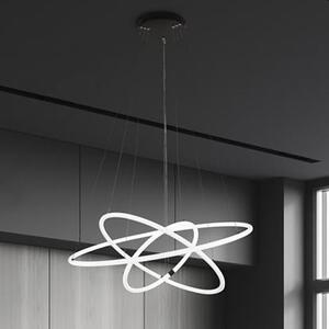 Revolve LED 3 Lights Ring Ceiling Pendant Light In Black