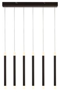 Wands LED 6 Lights Bar Ceiling Pendant Light In Matt Black