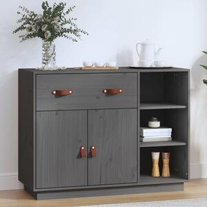 Reinier Pinewood Sideboard With 2 Doors 1 Drawer In Grey