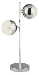 Marbles 2 Lights Crystal Sand Table Lamp In Chrome