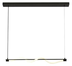 Serpent LED Opal Snaked Semi Flush Ceiling Light In Matt Black