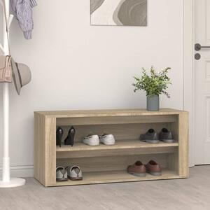 Culver Wide Wooden Shoe Storage Rack In Sonoma Oak