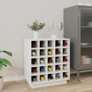 Keller Solid Pine Wood Wine Cabinet In White