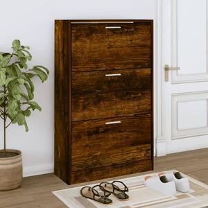 Oscar Shoe Storage Cabinet With 3 Flaps In Smoked Oak