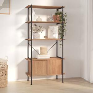 Perry Wooden 5-Tier Shelving Unit In Light Brown
