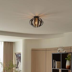 Lindby Tamira ceiling light rattan black