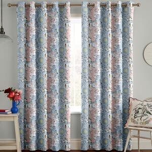 Cath Kidston Power To The Peaceful Made to Measure Curtain Pink Blue