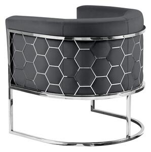 Alveare Tub Chair Silver - Smoke grey