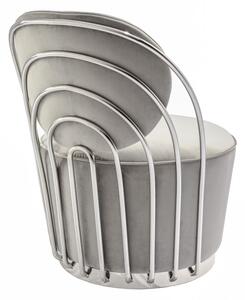 Cascade Silver Swivel Chair- Dove Grey