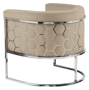 Alveare Tub Chair Silver - Taupe