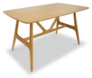 Ronnie Oak Contemporary Wooden Rectangular Dining Table | Roseland