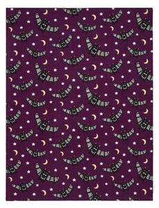 Bat Cotton Tea Towel Purple