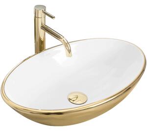 Countertop washbasin REA Pamela Gold White