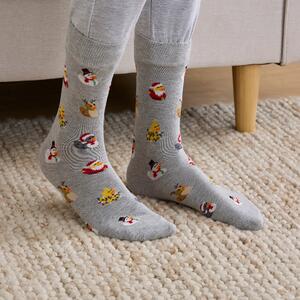 Pack of 2 Christmas Duck Mens Cotton Socks Navy