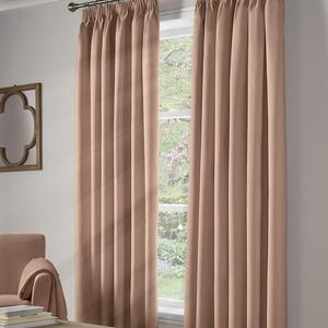 Blackout Ready Made Pencil Pleat Curtains Pink