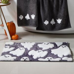 Spooky Ghosts Non Slip Bath Mat Grey