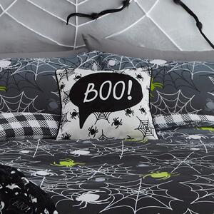 Boo Spooky Halloween 43cm x 43cm Filled Cushion Black