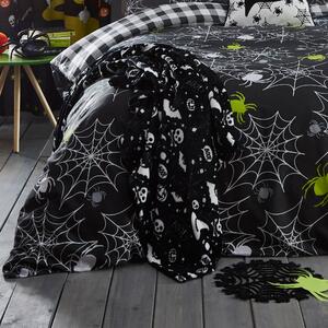 Boo Spooky Halloween 120cm x 150cm Throw Black