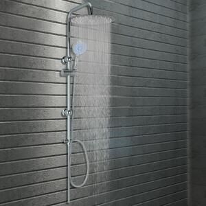 Dual Head Shower Set with Hand Shower Stainless Steel