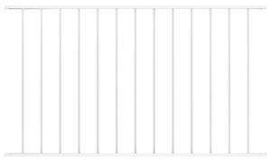 Fence Panel Powder-coated Steel 1.7x1.25 m White