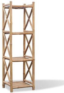 4-Tier Square Bamboo Shelf