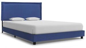 Bed Frame without Mattress Blue Fabric 135x190 cm Double