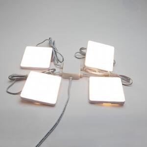 Set of 4 LED Square Puck Lights