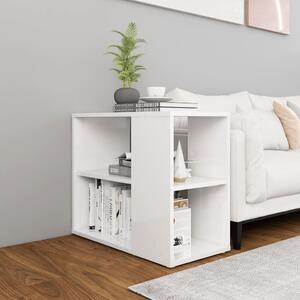 Side Cabinet High Gloss White 60x30x50 cm Engineered Wood