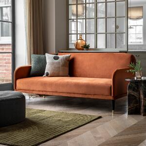 Denver Fabric Double Sofa Bed Rust