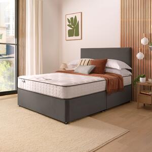 Silentnight Divan Bed With Velvet Paris Headboard Velvet Charcoal