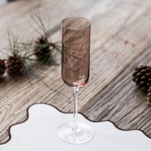 Two-Tone Champagne Flute Brown