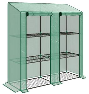 Outsunny 46 x 143cm Three-Shelf Mini Greenhouse - Green